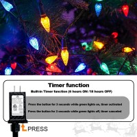 240 Led 78Ft C6 Christmas String Lights Super Long And Bright Fairy Twinkle Lights Plug In With 8 Modes Timer Waterproof Mul