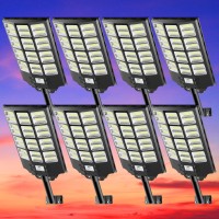 Cedio Solar Street Lights Outdoor Solar Parking Lot Lights Led Solar Street Light Dusk To Dawn Waterproof Commercial Solar Fl