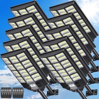 Voojoy Solar Street Lights Outdoor 4800W 10 Pack Solar Lights Outdoor Dusk To Dawn Ip66 Waterproof Street Lights Solar Powere