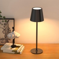 Jackyled Cordless Table Lamps Rechargeable 3 Adjustable Height 5000Mah Battery Operated 3 Colors Smooth Dimming Portable Led