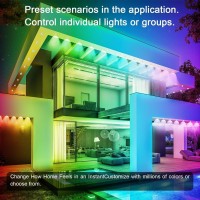 500Ft Permanent Outdoor Lights Rgb Eaves Lights With App Control Remote Diy Scene Modes Ip67 Waterproof Outdoor Under Eave Light