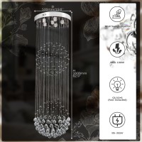 Finktonglan Crystal Pendant Lights For Staircase Modern Crystal Chandelier Ceiling Light Fixture For Dining Room Flush Mount Le