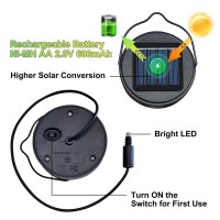 1Pack Aa 600Mah Solar Panel Replacement For Outdoor Solar Lanterns Waterproof Solar Top Lantern Lights Waterresistant For Garde