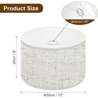 Drum Lamp Shades For Table Lamps 12X12X8 Linen Lampshade Easy Assembly Lamp Shade With E27 To E26E14 Adapters For Floor L