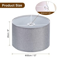 Drum Lamp Shades For Table Lamps 12X12X8 Linen Lampshade Set Of 2 Easy Assembly Lamp Shade With E27 To E26E14 Adapters Fo