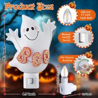 Meonum Halloween Decoration Indoor Halloween Decorative Night Light Plug Into Wall With Manual Switch 360 Degree Swivel Plug