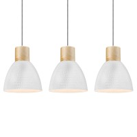 Elyona 3 Pack White Hammered Pendant Lights For Kitchen Island 7 Nordic Solid Wood Hanging Light Fixtures Modern Metal Penda