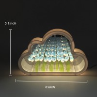 Itownkn Tulip Night Light Mirror Cloud Lights Simulation Flower Decorative Night Lamp Livingroom Decor Table Lamp Teen Girl Frie