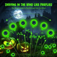 Halloween Decorations Outdoor Solar Halloween Lights 2 Pack 12 Led Scary Halloween Eyeball Lights Solar Firefly Swaying Lights