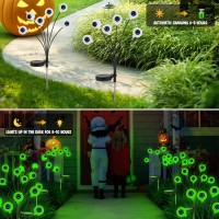 Halloween Decorations Outdoor Solar Halloween Lights 2 Pack 12 Led Scary Halloween Eyeball Lights Solar Firefly Swaying Lights