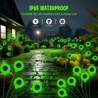 Halloween Decorations Outdoor Solar Halloween Lights 2 Pack 12 Led Scary Halloween Eyeball Lights Solar Firefly Swaying Lights