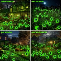 Halloween Decorations Outdoor Solar Halloween Lights 2 Pack 12 Led Scary Halloween Eyeball Lights Solar Firefly Swaying Lights