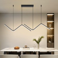 Matven Modern Ceiling Chandelier Light Acrylic Anti Flicker Pendant Lamp With Remote Control Dimmable 3 Color Mode Brightness