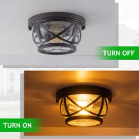 Flush Mount Ceiling Light Fixture Bronze 2Light Modern Farmhouse Porch Light Ceiling Mount For Outdoor Indoor Flush Mount Lig