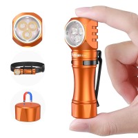 Wurkkos Flashlight Rechargeable 1200 Lumens Small Flashlight With Magnet Hd10 Right Angle Flashlight Anduril 20 Rgb Ui Ip68