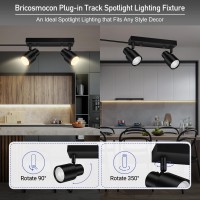 Plug In Track Lighting Fixtures Ceiling Led Track Lighting Black 2 Light Track Light Kit For Kitchen 2 Way Spotlight With 14