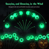 Halloween Decorations Outdoor 2 Pack 16 Led Solar Halloween Eyeball Lights Outdoor Halloween Lights Decor Scary Eye Ball Pathw