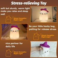 Cuxichuxinxi Ghost Night Light Halloween Night Light Cute Silicone Adjustable Night Light With 3 Levels Of Brightness Suitable F