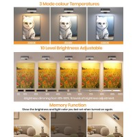 2Pcs Rechargeable Lights For Pictures On Wall With Remote 3 Color Temperatures Dimmable Magnetic 360 Rotation Wall Sconce Bl