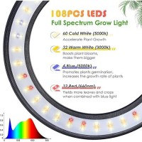 Lbw Grow Lights For Indoor Plants With Stand Full Spectrum Floor Plant Lights For Indoor Growing 108 Leds Standing Plant Lamp