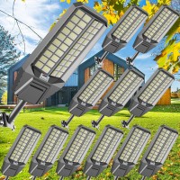 Jadisi 12Pack 24000W Solar Street Light 1800000 Lumens Dusktodawn Waterproof Ideal For Commercial Outdoor Parking Lots