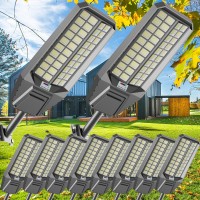 Jadisi 10Pack 4000W Solar Street Light 300000 Lumens Dusktodawn Waterproof Ideal For Commercial Outdoor Parking Lots