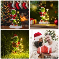 Ydkojgw Solar Garden Outdoor Statues With Christmas Tree And Led Lights Lawn Christmas Decorations Statues For Patio Balcony Yar