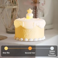 Hpydiy Birthday Cake Night Light With 3D Card Handwritten Blessings Silicone Lamp For Kids Usb Rechargeable Cute Lamps Timer Set