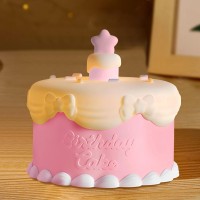 Hpydiy Birthday Cake Night Light With 3D Card Handwritten Blessings Silicone Lamp For Kids Usb Rechargeable Cute Lamps Timer Set