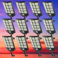 Cedio Solar Street Lights Outdoor Solar Parking Lot Lights Led Solar Street Light Dusk To Dawn Waterproof Commercial Solar Fl