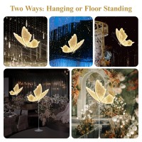 Wedding Butterfly Led Floor Lamp Hanging Butterfly White Color Ceiling Light Romantic Wedding Decoration Lights Fixture Adj