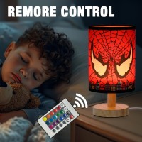 Yufwour Spider Table Lamp 16 Color Led Spider Night Light With Remote Control For Kids Room Bedroom Nightstand Decoration Birt