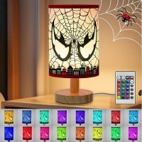 Yufwour Spider Table Lamp 16 Color Led Spider Night Light With Remote Control For Kids Room Bedroom Nightstand Decoration Birt