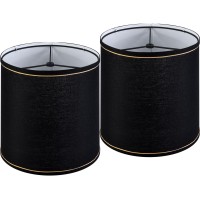 Tall Lamp Shades Set Of 2 Blackgold Trim Mediumsmall Black Lamp Shade 98 Top X 98 Bottom X 108 Highspider Drum Lamp