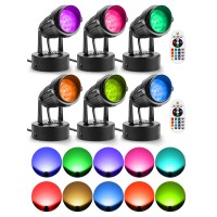 Zuckeo Rgb Spotlights Indoor Led Up Lights With Remote 120V 10W Halloween Christmas Uplighting Indoor Spot Light 492Ft Code P