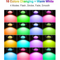 Zuckeo Rgb Spotlights Indoor Led Up Lights With Remote 120V 10W Halloween Christmas Uplighting Indoor Spot Light 492Ft Code P