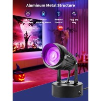 Zuckeo Rgb Spotlights Indoor Led Up Lights With Remote 120V 10W Halloween Christmas Uplighting Indoor Spot Light 492Ft Code P