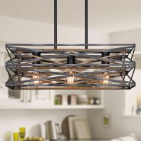 Sigaitwei 21 Farmhouse Dining Room Light Fixture 3Light Kitchen Island Lighting Industrial Chandelier For Dining Room Over Ta