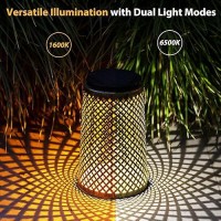 2 Pack Solar Lanterns Outdoor Waterproof Gifts For Women Mom Grandma Solar Lanterns With 2 Lighting Colors And Diamondpattern