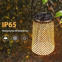 2 Pack Solar Lanterns Outdoor Waterproof Gifts For Women Mom Grandma Solar Lanterns With 2 Lighting Colors And Diamondpattern