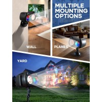 Halloween Christmas Projector Lights Outdoor Indoor 2 In 1 Hd Remote Control 60 Pattern Led Holiday Projector Light Ip44 Water