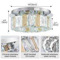 118 Modern Crystal Chandeliers Flush Mount Crystal Ceiling Light Fixture Led Chandeliers With Crystals Hallway Light Bedroom