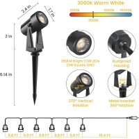 Svater Low Voltage Landscape Lighting Outdoor 3W 250 Lm Plugin Outdoor Spotlights With Transformer For House Yard Pathway 300