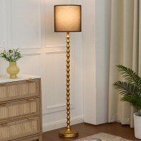 Euo 645 Gold Floor Lamp With Black Lampshade Gold Floor Lamps For Living Room Gold Bamboo Floor Lamp For Bedroom Antique G