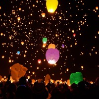 16Pack Multicolor Gathering Chinese Lantern To Release In Heaven Eco Friendly Sky Floating Paper Lanterns Make Wish For Birthda