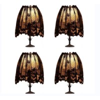 4Pcs Halloween Lamp Shade Cover Decorations Lampshades Cover Decor Supplies Large 20 X 60 Inch Spiderweb Lamp Shade Cover Happ