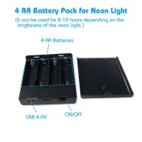 Neisouf Battery Pack For Led Neon Signs 5V Usb Battery Pack With Strong Adhesive Good For Use In Places Without Power