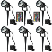 S Smiful Halloween Spot Lights Outdoor Rgb 5W 120V Waterproof Outdoor Spot Lights Landscape Lighting Yard Uplights For Lawn Ya