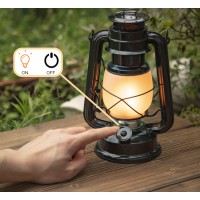 Yakii Led Vintage Flame Lantern Metal Outdoor Hanging Lantern With Dancing Flame Battery Operated Halloween Outdoor Indoor Decor