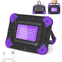 Tsun Rechargeable Black Light Black Lights For Fishing Cordless Work Light Ip65 Waterproof Black Lights For Neon Glow Party B